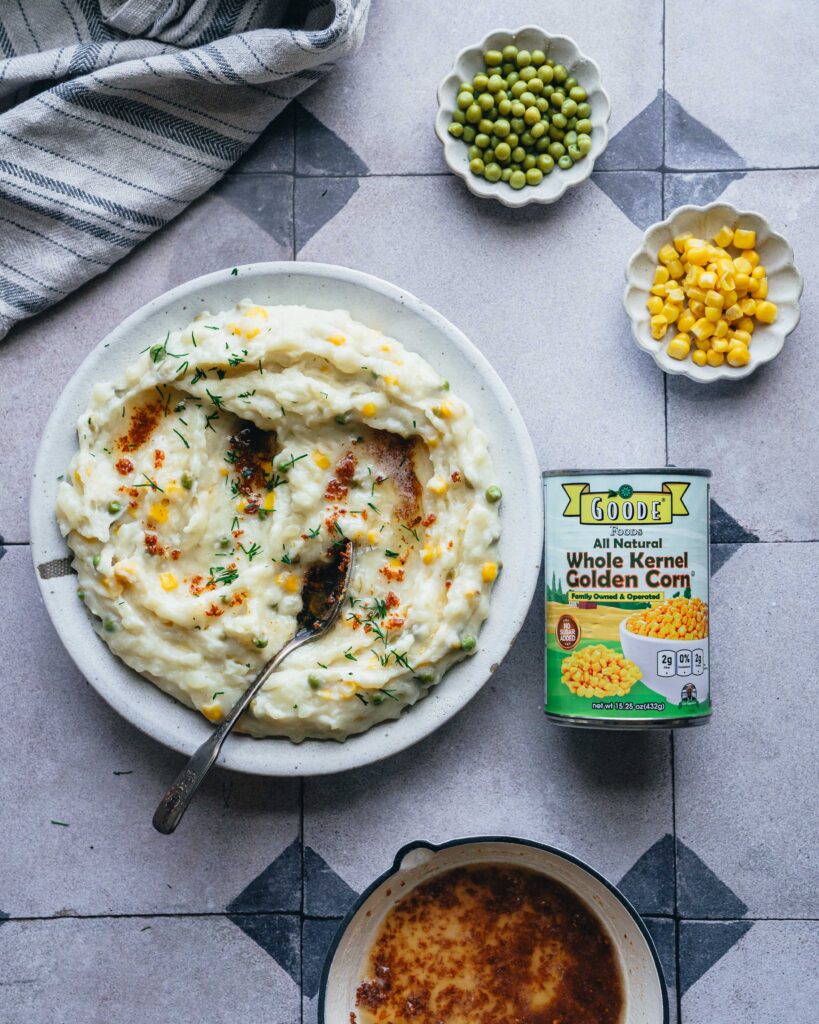 Mashed Potatoes w/ Peas & Corn - Goode Foods